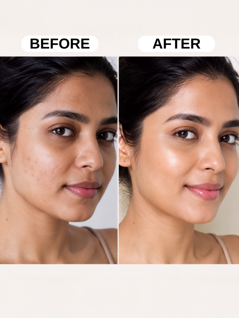 iGlow - Skin Wellness Saffron Conditioning Before and After Results